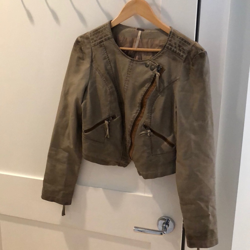 Faux leather Free People jacket